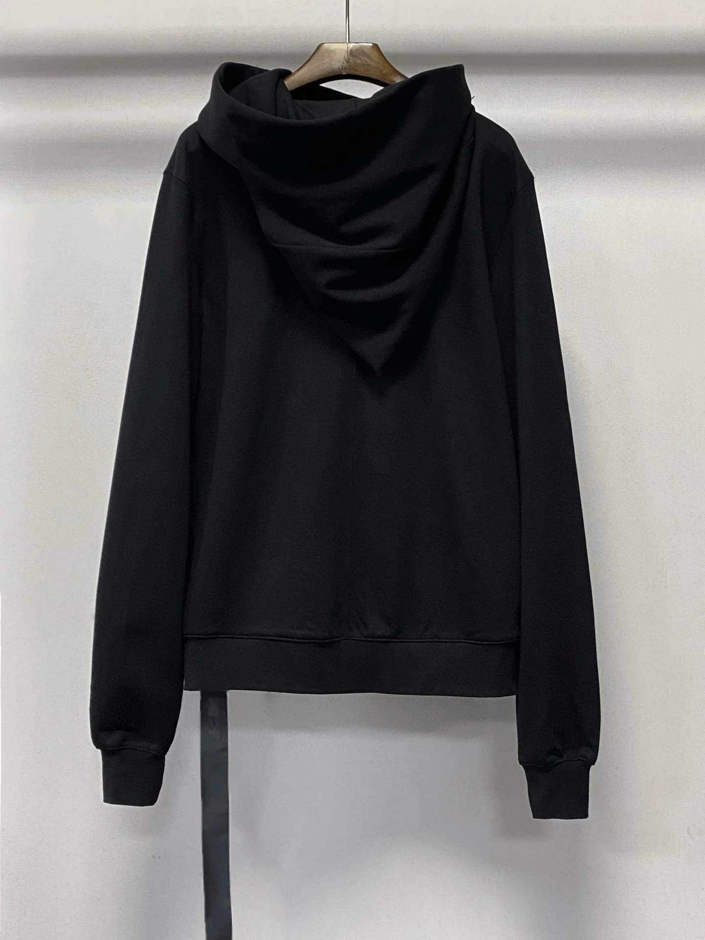 Rick Owens DRKSHDW Asymmetrical Zip Hoodie Black - 7