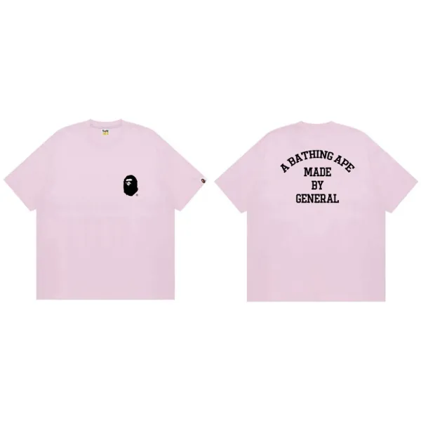 A Bathing Ape x General Pink Logo T-Shirt - 1