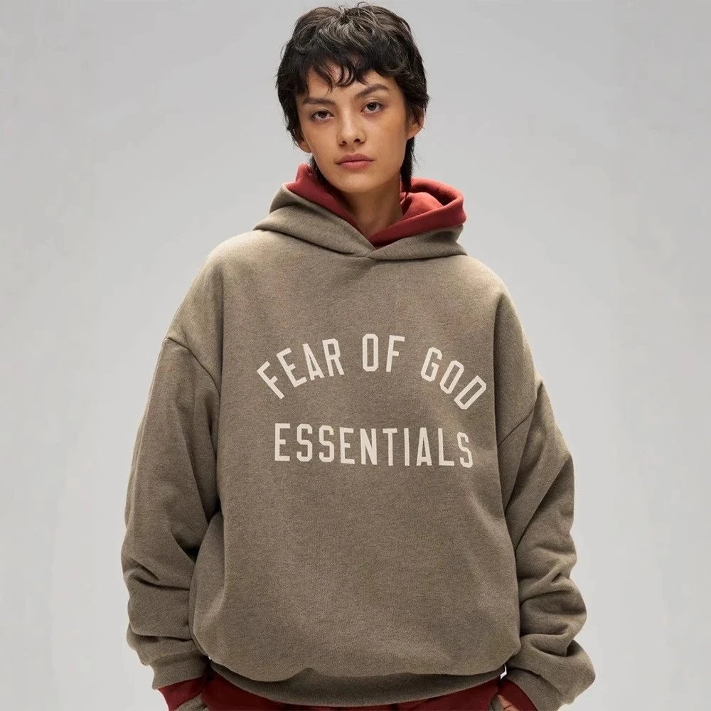 Fear of God Essentials Arch Logo Hoodie Burgundy - 8