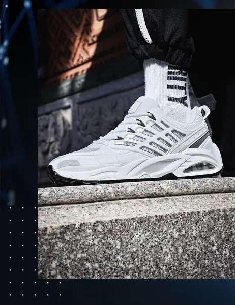 Design Chunky Air-Cushion Running Sneakers White - 18