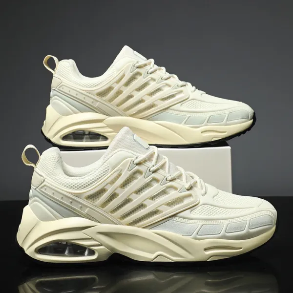 Design Chunky Air-Cushion Running Sneakers White - 7