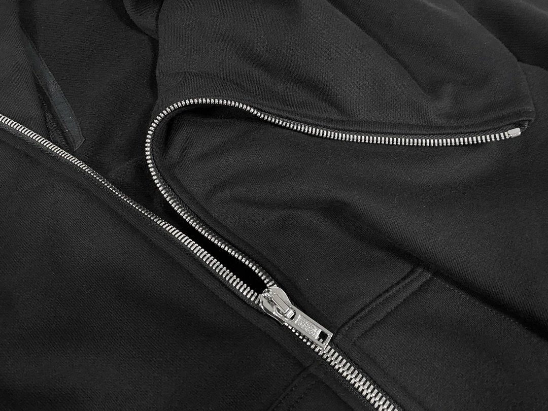 Rick Owens DRKSHDW Asymmetrical Zip Hoodie Black - 13