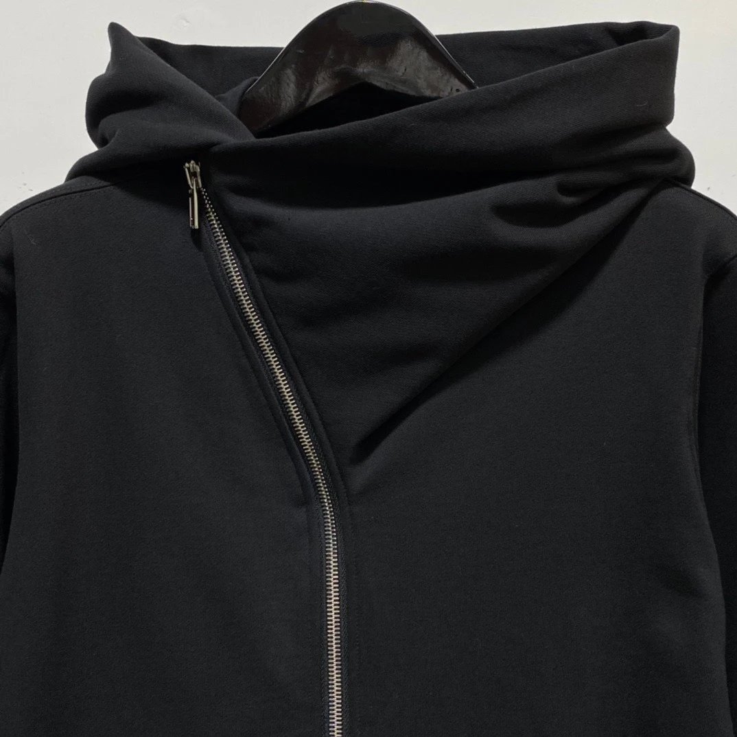 Rick Owens DRKSHDW Asymmetrical Zip Hoodie Black - 8