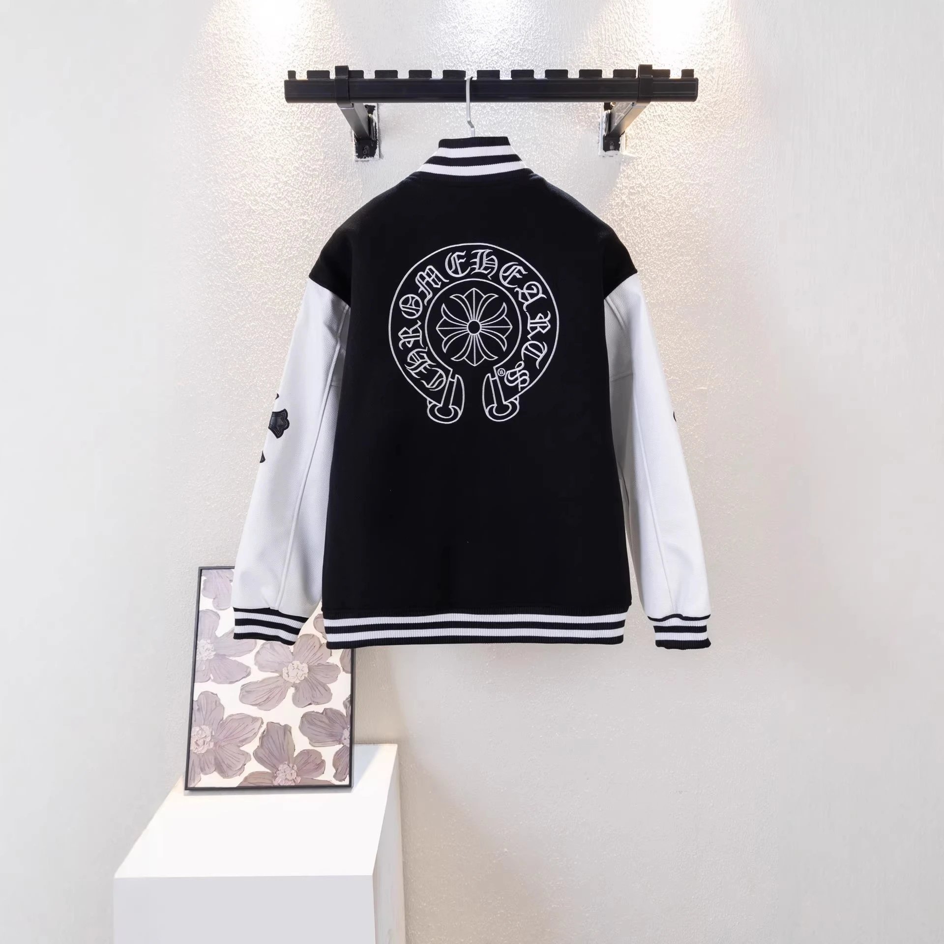 拼皮棒球服外套夹克情侣款