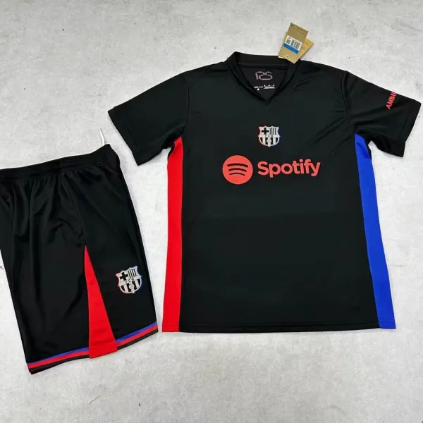 FC Barcelona 2023-24 Third Kit Black Red Blue Jersey Set - 1