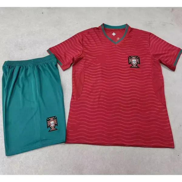 Portugal National Team 2022 Home Kit Red / Green Jersey and Shorts Sets - 1