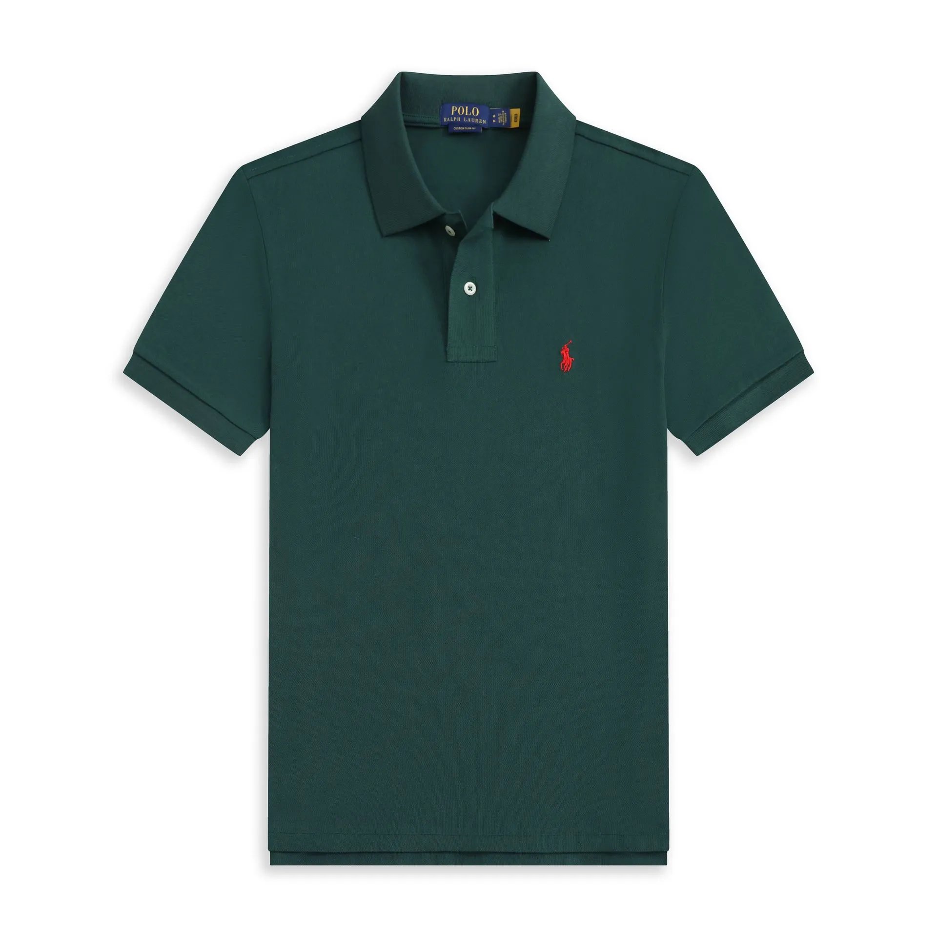 Dark Green with Red Label