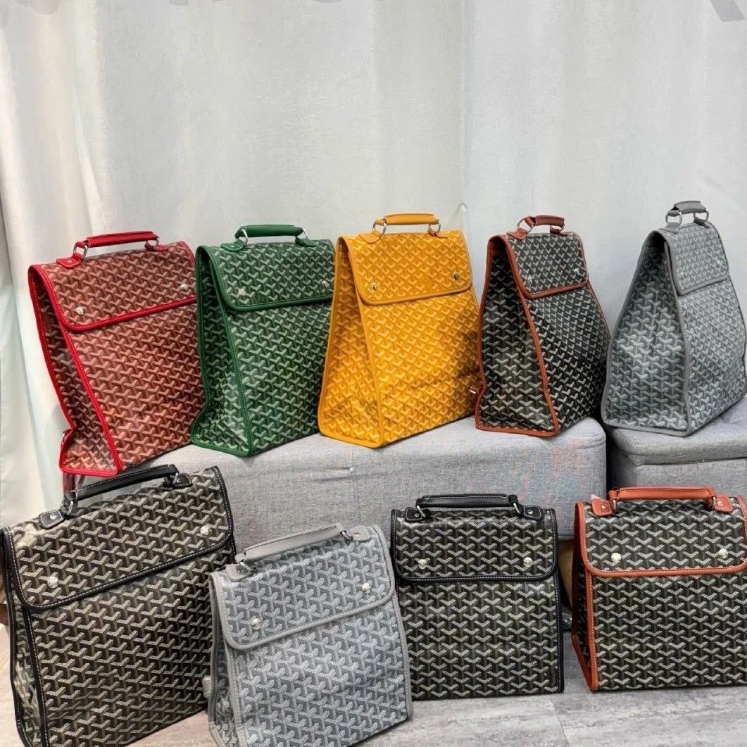 Goyard Saint Louis Tote Bag Burgundy with Goyardine Canvas and Matching Wallet - 10