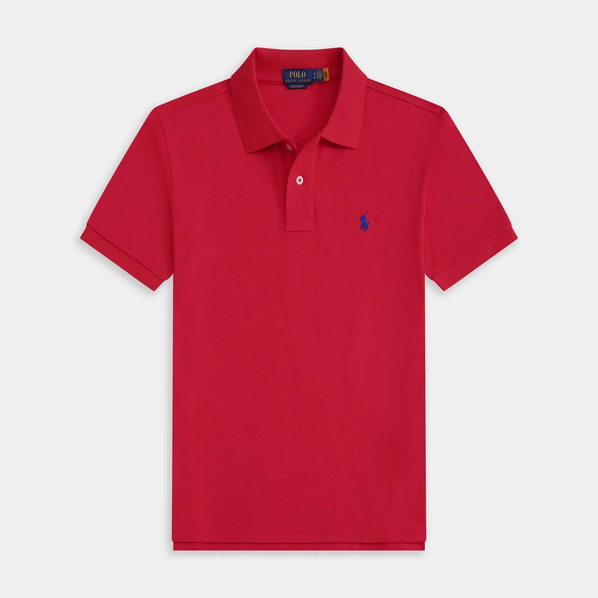Red with Multicolor Blue Label