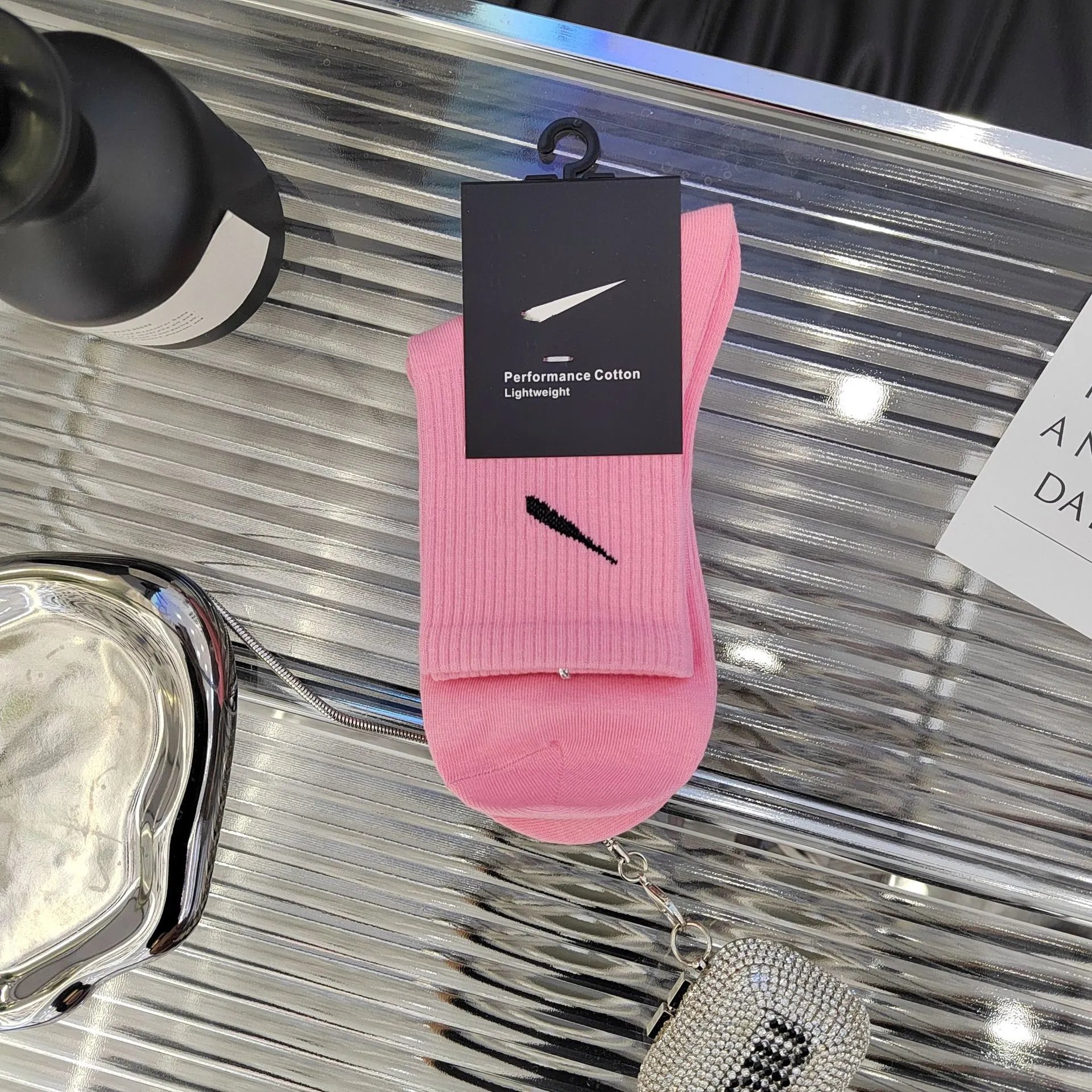 Mid-calf Polyester Pink
