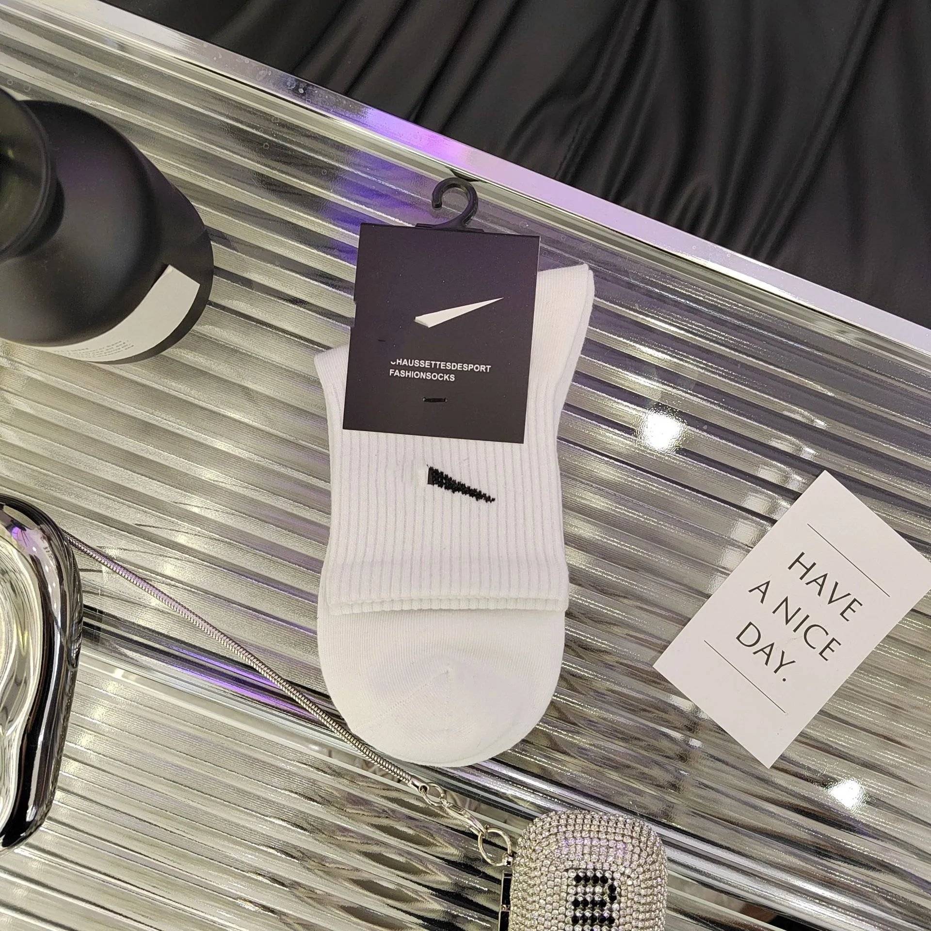 Mid-calf Polyester White