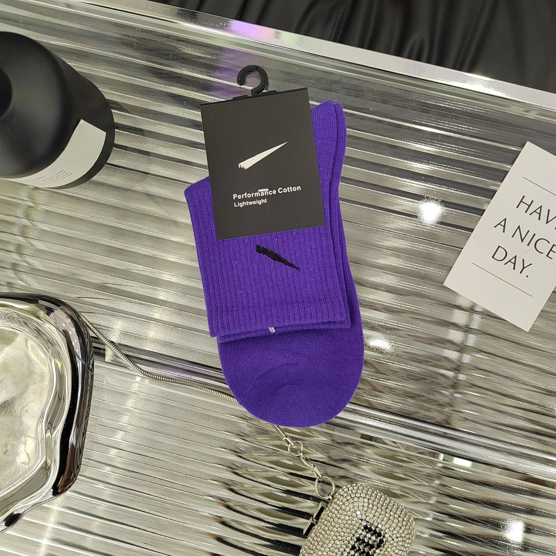 Mid-calf Polyester Purple