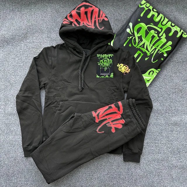 T03 Black Set【Print Red Graphic】