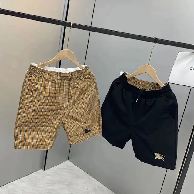 Burberry Shorts Elastic-Waist Drawstring with Check Side Stripes product detail image 5