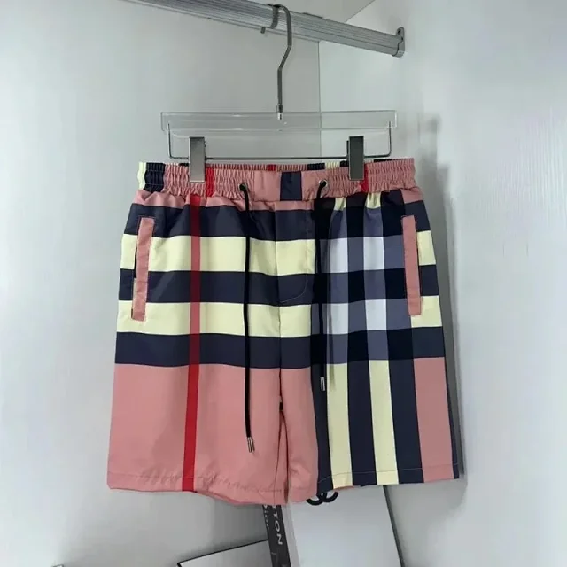 Burberry Shorts Elastic-Waist Drawstring with Check Side Stripes product detail image 9