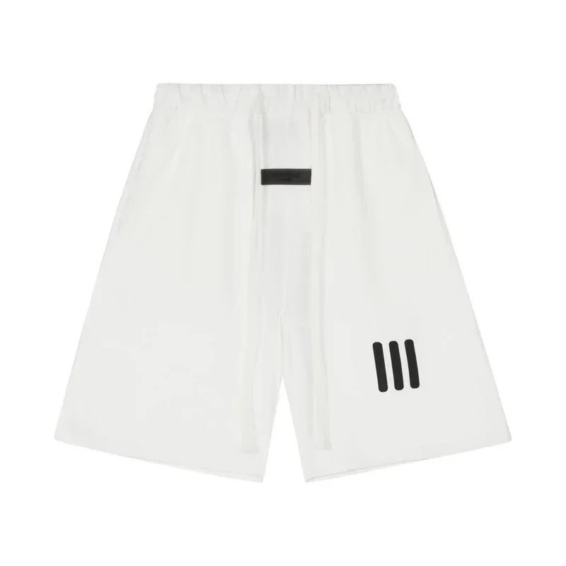 Fear of God Shorts ESSENTIALS Logo Drawstring Sweat — 2413 White (Silicone Letters) *Top Quality