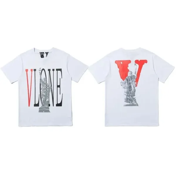 Vlone Statue of Liberty Print White T-Shirt - 1