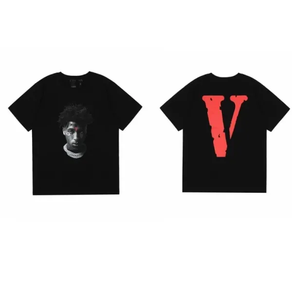 Vlone x XXXTentacion V Logo Graphic T-Shirt Black - 1