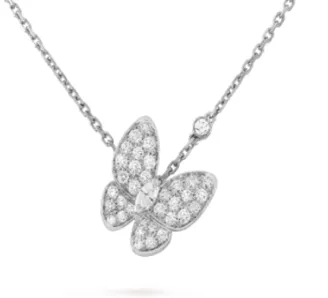 Van Cleef & Arpels Papillon Diamond Necklace White Gold - 1