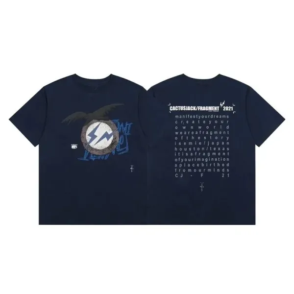 Travis Scott x Fragment Design Cactus Jack 2021 Lightning Eagle T-Shirt - 1