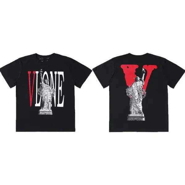 Vlone Statue of Liberty Print Black T-Shirt - 1