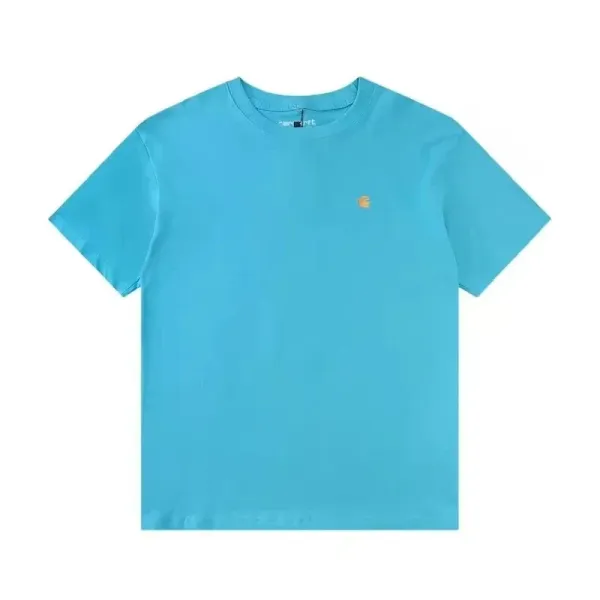 Carhartt Work In Progress Small Logo T-Shirt Turquoise T-Shirt - 1