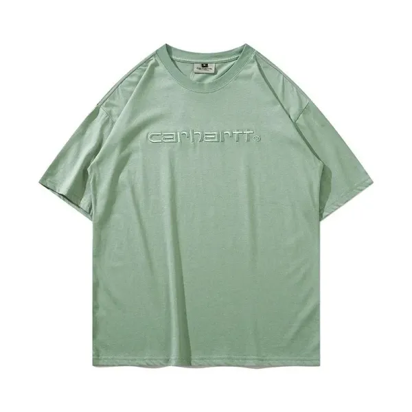 Carhartt Work In Progress Embroidered Logo Mint Green T-Shirt - 1