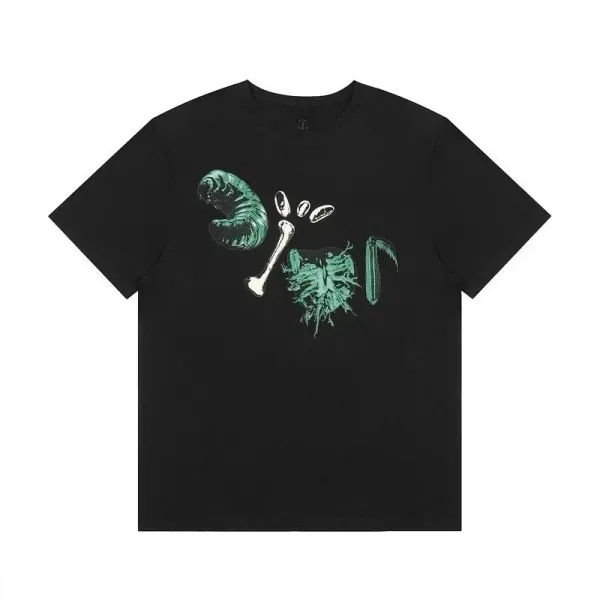 Off-White Worm Print Black T-Shirt - 1