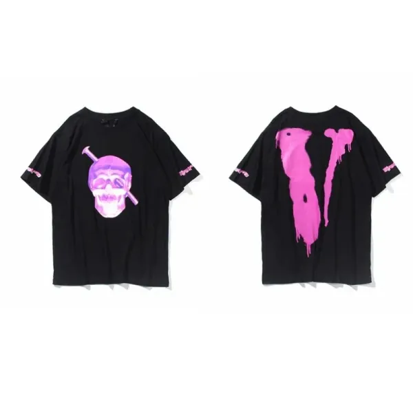 Vlone Skull & Drip V Logo Black T-Shirt - 1