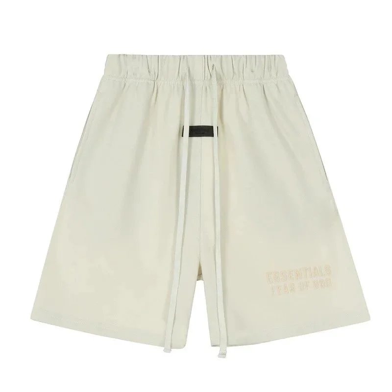 Fear of God Shorts ESSENTIALS Logo Drawstring Sweat — A2310 Apricot (Flocked Letters) *Top Quality