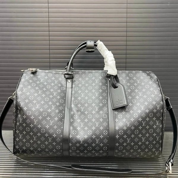 Louis Vuitton Keepall Bandoulière Monogram Eclipse Black Duffle Bag product listing in Litbuy spreadsheet finds
