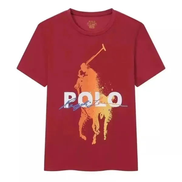 Polo Ralph Lauren Graphic Polo Logo T-Shirt Burgundy - 1