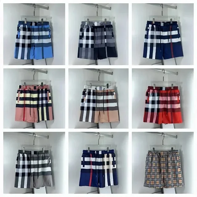 Burberry Shorts Elastic-Waist Drawstring with Check Side Stripes product detail image 2