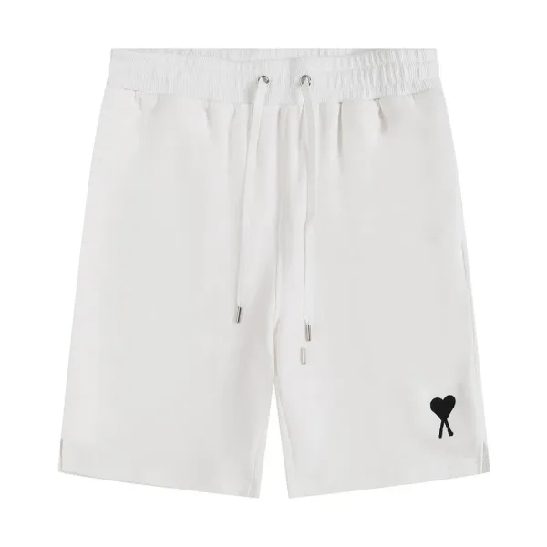 Play Comme des Garçons Heart Logo White Drawstring Shorts - 1