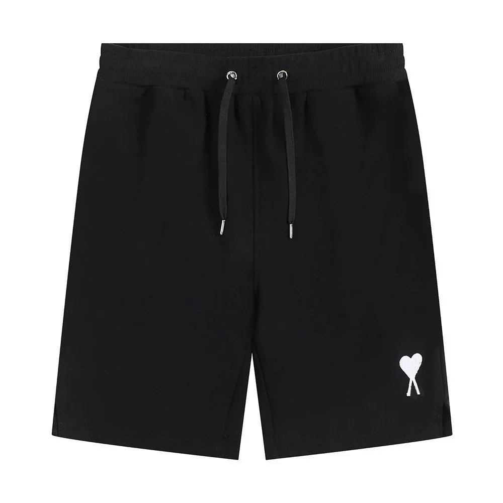 AMIIDM AMIIDM Black Shorts with White Heart Logo Black