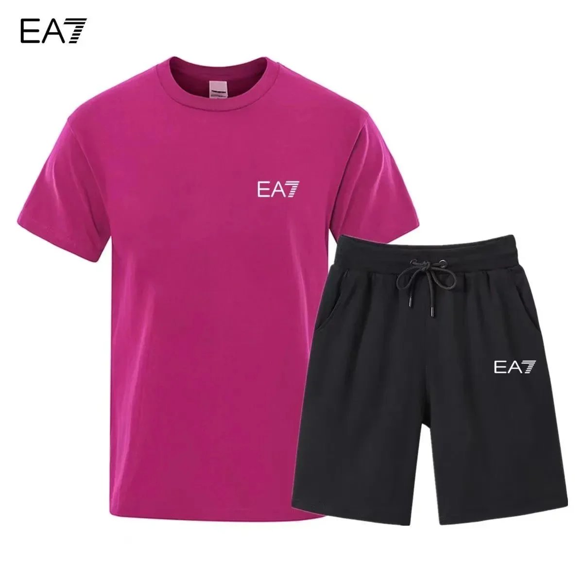 EA7 EA7 Pink and Black Co-ord Set Pink
