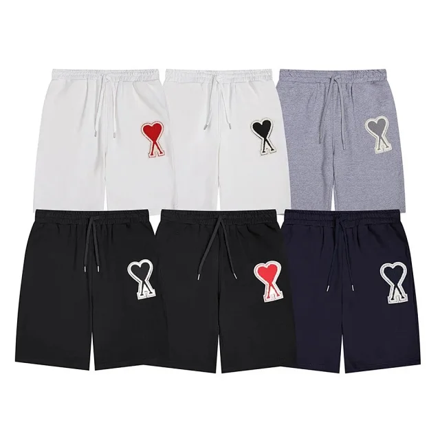 AMI Paris Shorts de Coeur logo drawstring product detail image 3