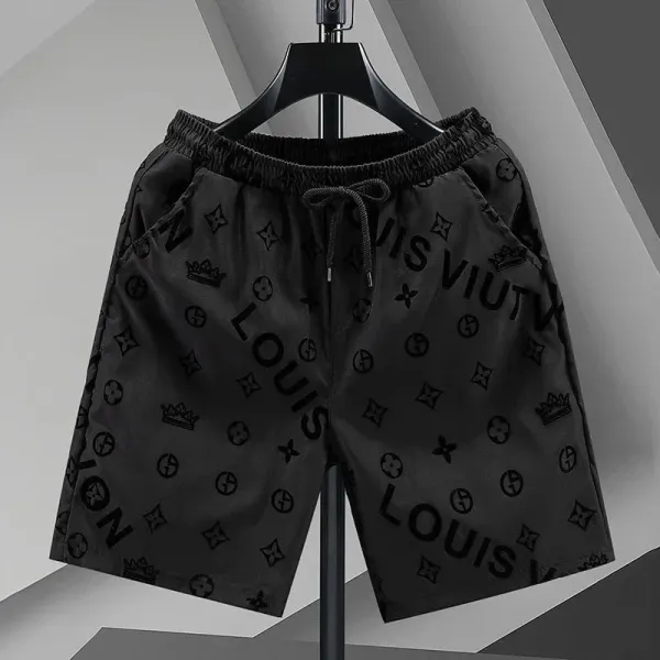 Louis Vuitton Monogram All-Over Print Swim Shorts Black - 1