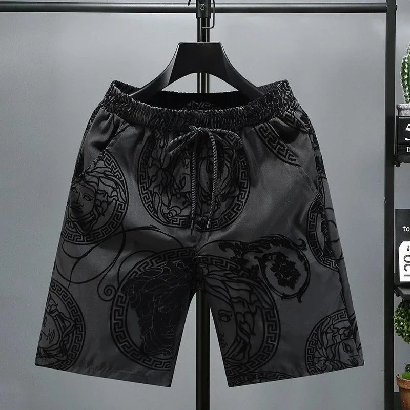 Versace Versace Medusa Print Shorts in Black Black