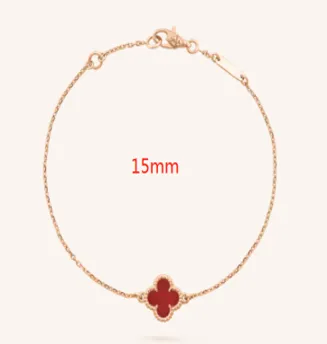 Van Cleef & Arpels Alhambra 15mm Red Carnelian Gold Bracelet - 1