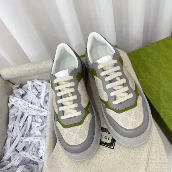 Gucci Rhyton White Perforated Sneakers - 12