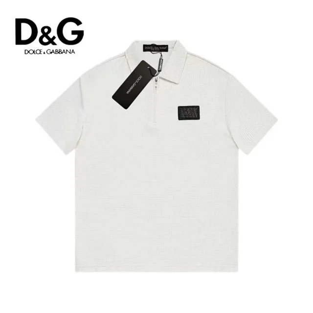Dolce & Gabbana Shirts Short-Sleeve Zip Polo Shirt product detail image 9