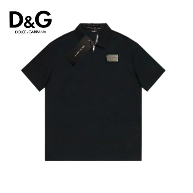 Dolce & Gabbana Shirts Short-Sleeve Zip Polo Shirt product detail image 2