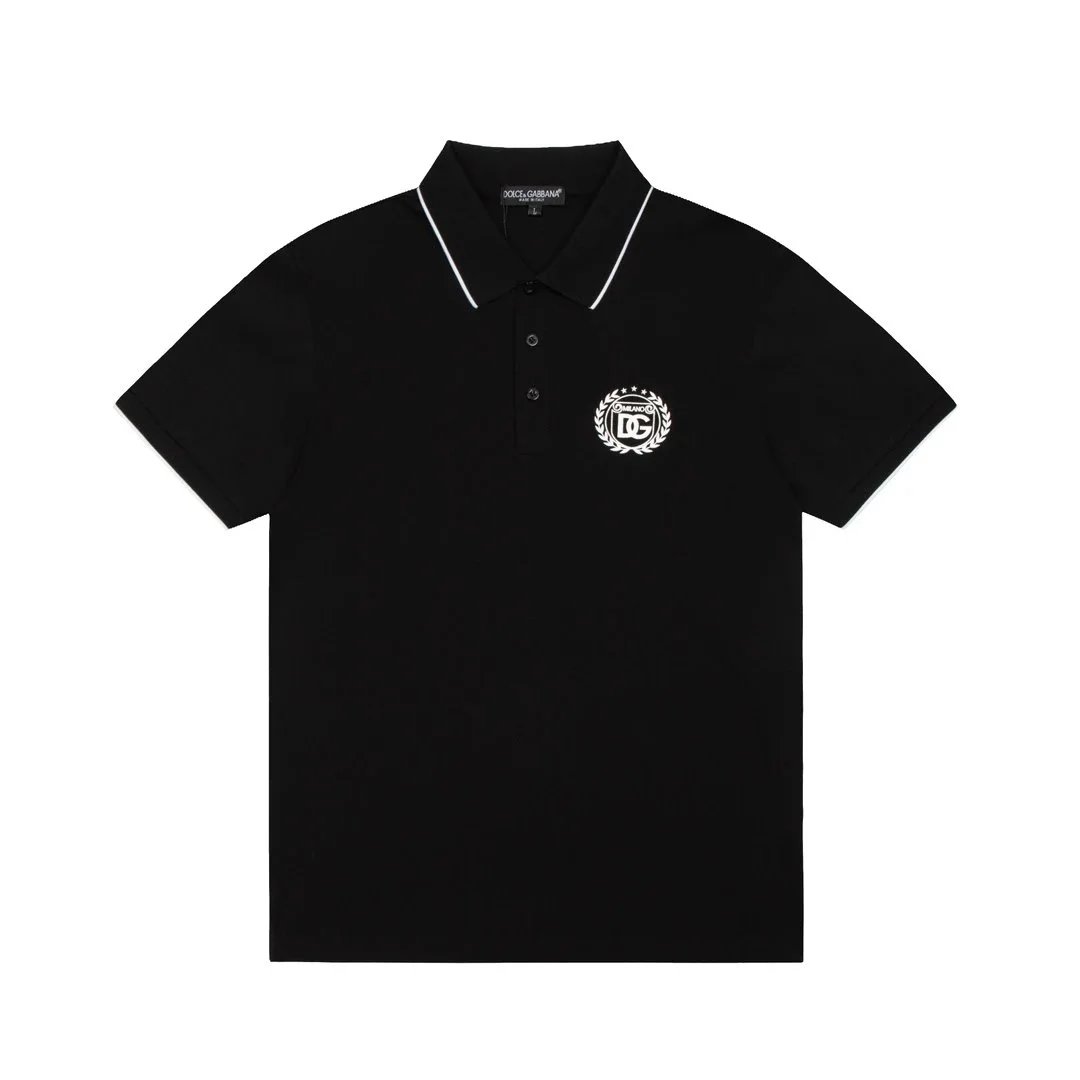 Dolce & Gabbana Dolce & Gabbana Black Polo Shirt with DG Logo Black