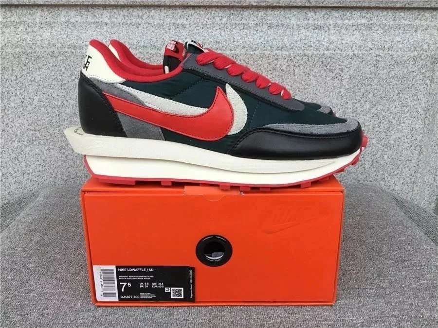 Nike LDWaffle x Sacai Orange Beige Sneakers - 4