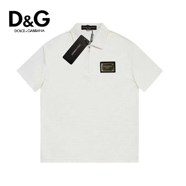 Dolce & Gabbana Shirts Short-Sleeve Zip Polo Shirt product detail image 8