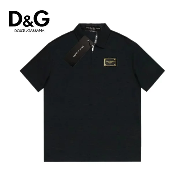 Dolce & Gabbana Shirts Short-Sleeve Zip Polo Shirt product detail image 7
