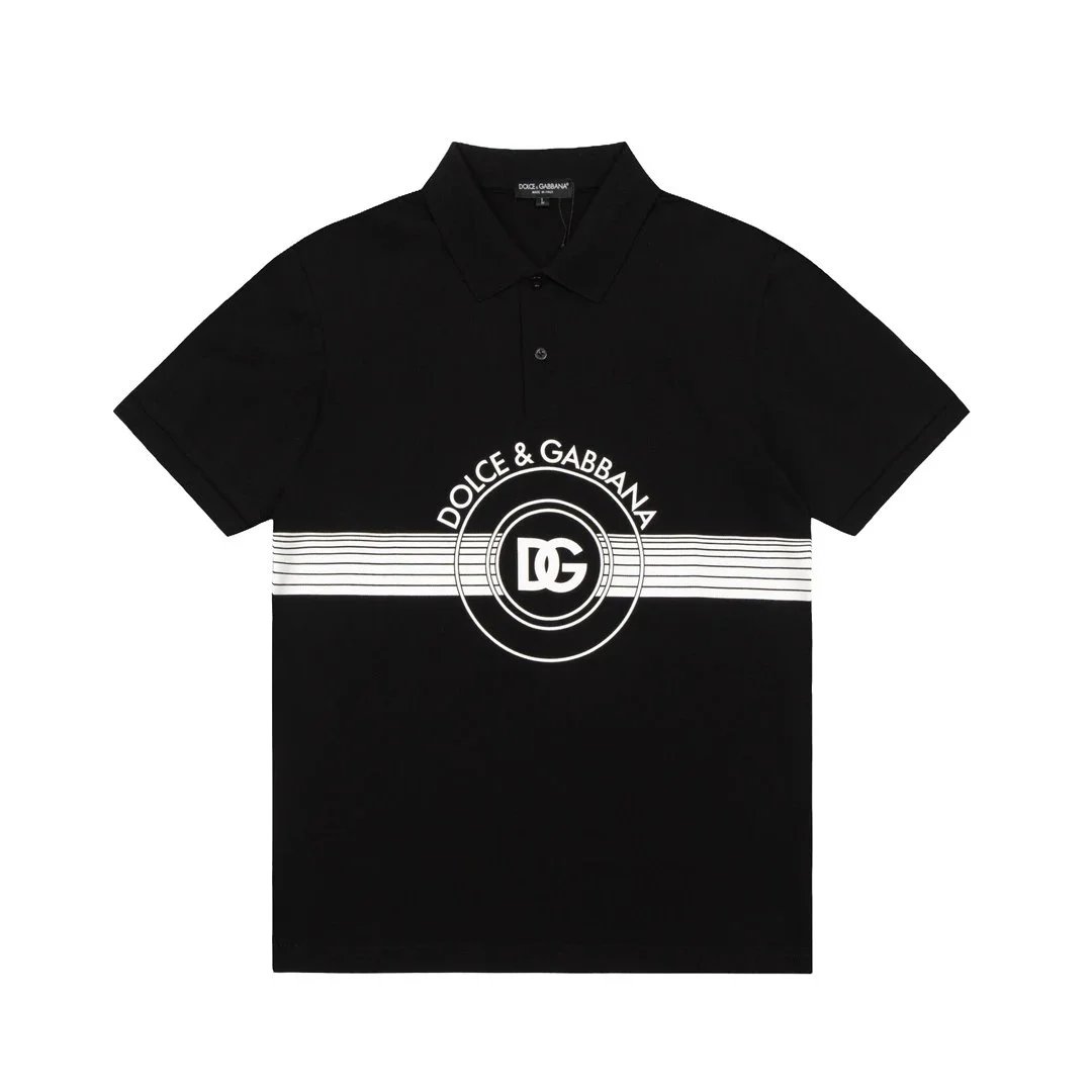Dolce & Gabbana Dolce & Gabbana DG Logo Polo Shirt in Black Black