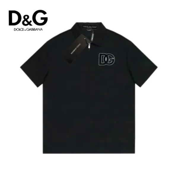 Dolce & Gabbana DG Logo Black Polo - 1