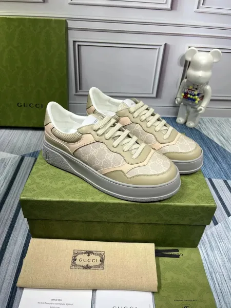 Gucci Rhyton White Perforated Sneakers - 8